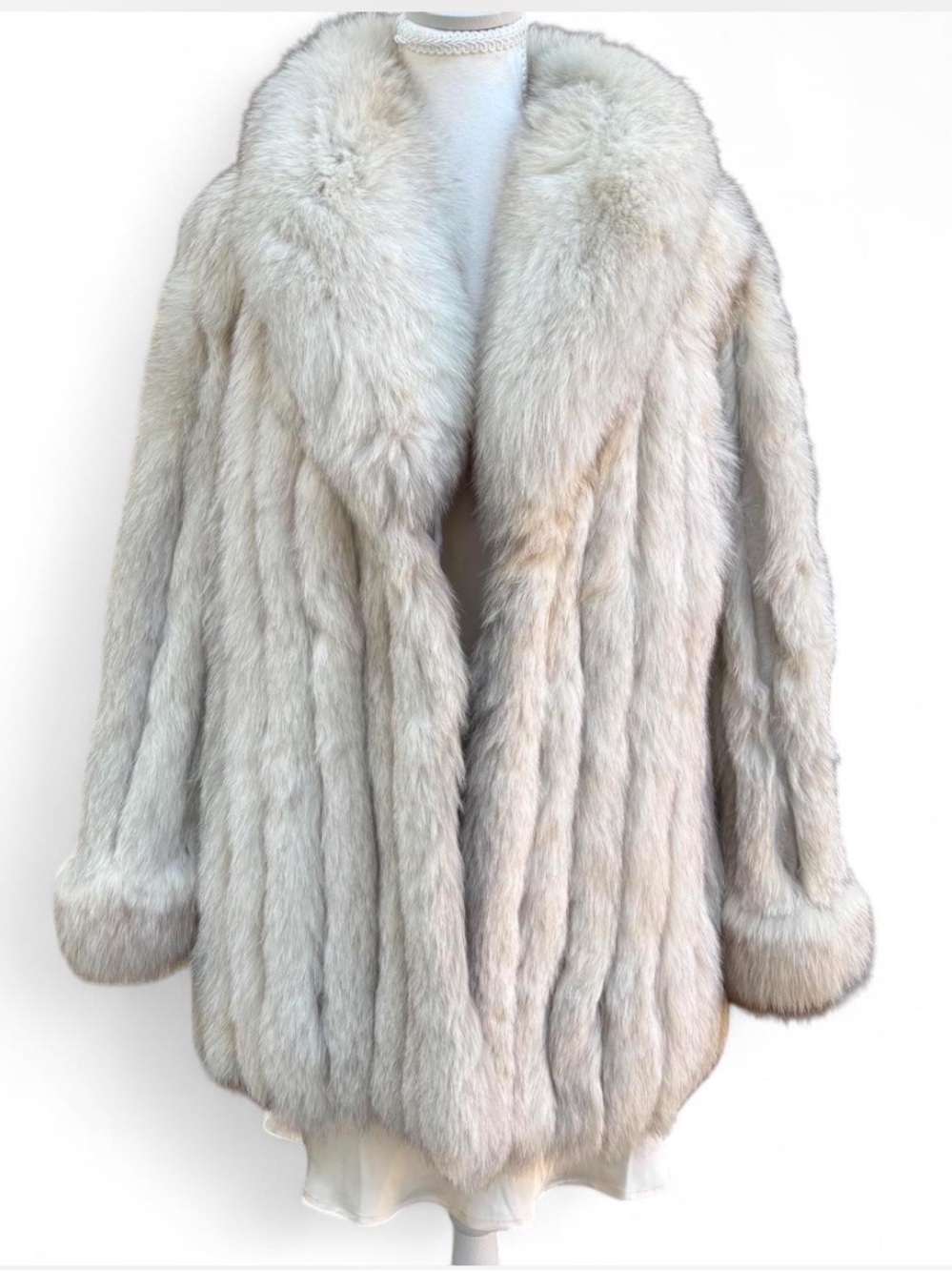 Saga Furs Soft Ivory Fox Fur Coat